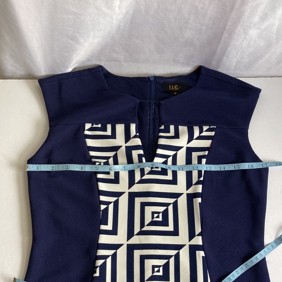 I LE New York Geometrical Bodycon Dress Size 6 - Picture 8 of 13
